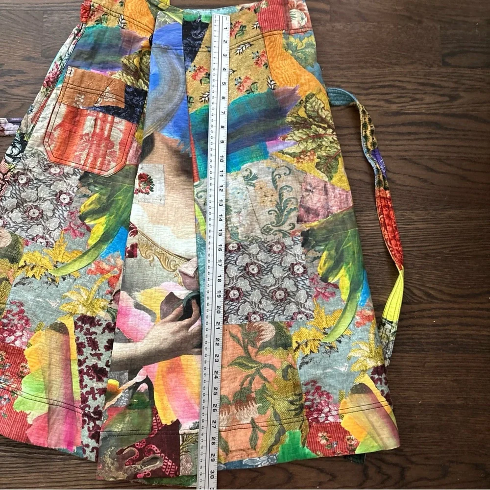 New Arthur Arbesser Italian Cotton Patchwork Wrap Skirt Runway I-40 US-M $695 - Picture 8 of 13